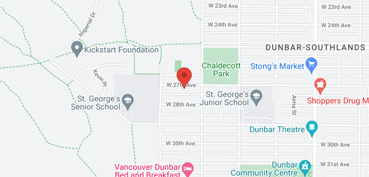 map of 4042 W 27TH AVENUE
